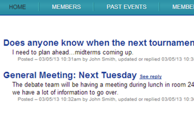 Discussion Forums
